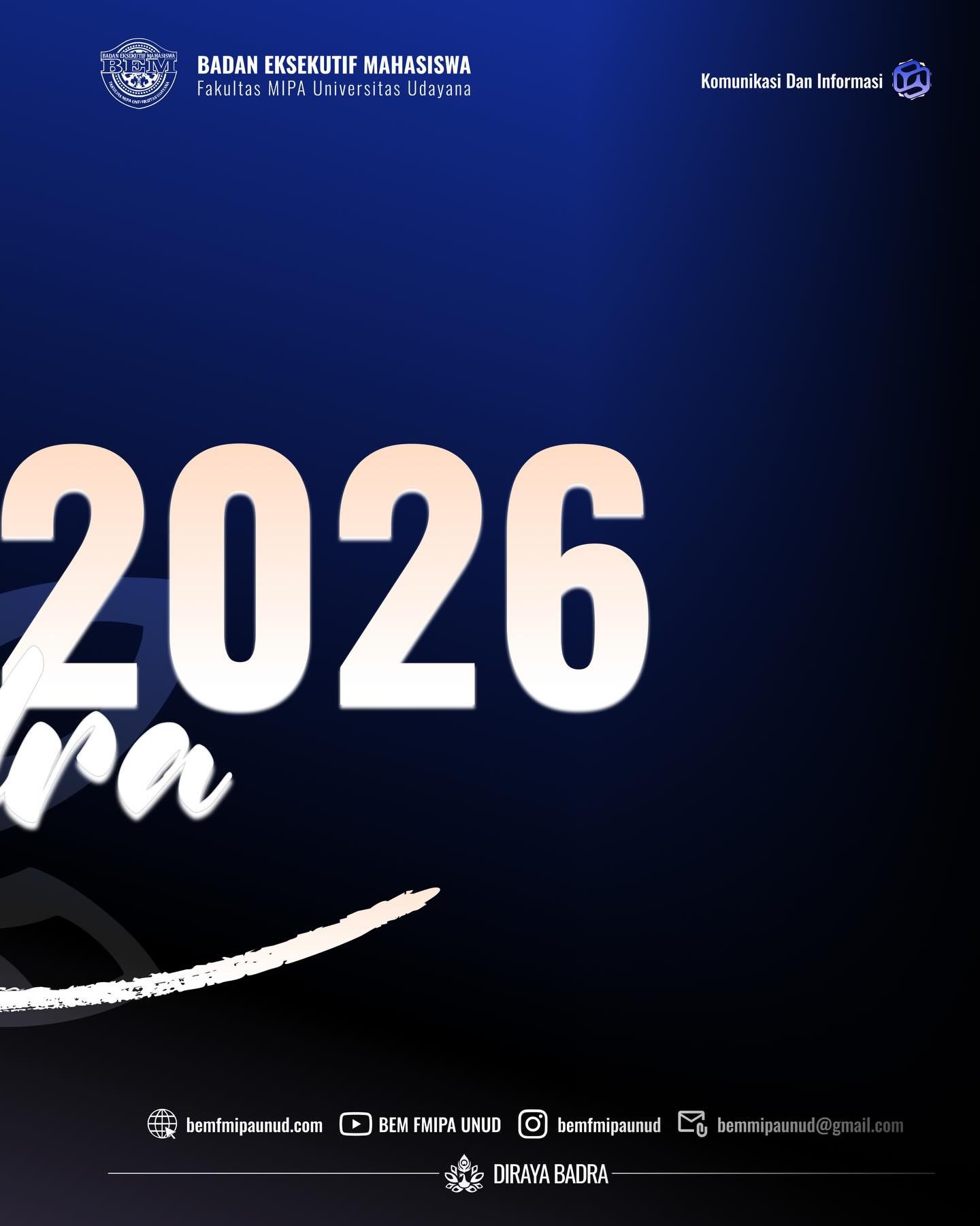 [PERKENALAN FUNGSIONARIS BEM FMIPA 2026]

S𝐚𝐥𝐚𝐦 𝐒𝐚𝐭𝐮 𝐌𝐈𝐏𝐀!
Deliberasikan Tindakan!

𝑯𝙖𝙡𝙤 𝘾𝙞𝙫𝙞𝙩𝙖𝙨 𝘼𝙠𝙖𝙙𝙚𝙢𝙞𝙠𝙖 𝙁𝙈𝙄𝙋𝘼😊🙌

Rangkaian perkenalan Fungsionaris BEM FMIPA 2026 Kabinet Diraya Badra menjadi awal dari langkah baru dalam perjalanan pengabdian kami. Setiap individu yang diperkenalkan merupakan bagian dari satu komitmen bersama untuk mengabdi, bertumbuh, dan berkontribusi bagi FMIPA.

Dengan semangat kolaborasi dan keterbukaan, kami siap melangkah bersama seluruh civitas akademika FMIPA, menjaga nilai-nilai yang telah ada, serta menghadirkan gagasan dan karya yang relevan dengan kebutuhan bersama.

Kami percaya, perjalanan ini akan menjadi lebih bermakna ketika dijalani dalam kebersamaan. Mari bersua dalam asa, bergerak dalam karya, dan bertumbuh bersama demi FMIPA yang harmonis dan sejahtera.

===========================================
#MIPAJAYA
#BoldCommunication
#KabinetDirayaBadra

• Mewujudkan harmoni dan kesejahteraan bersama melalui tindakan yang bijak
dan Deliberasi •